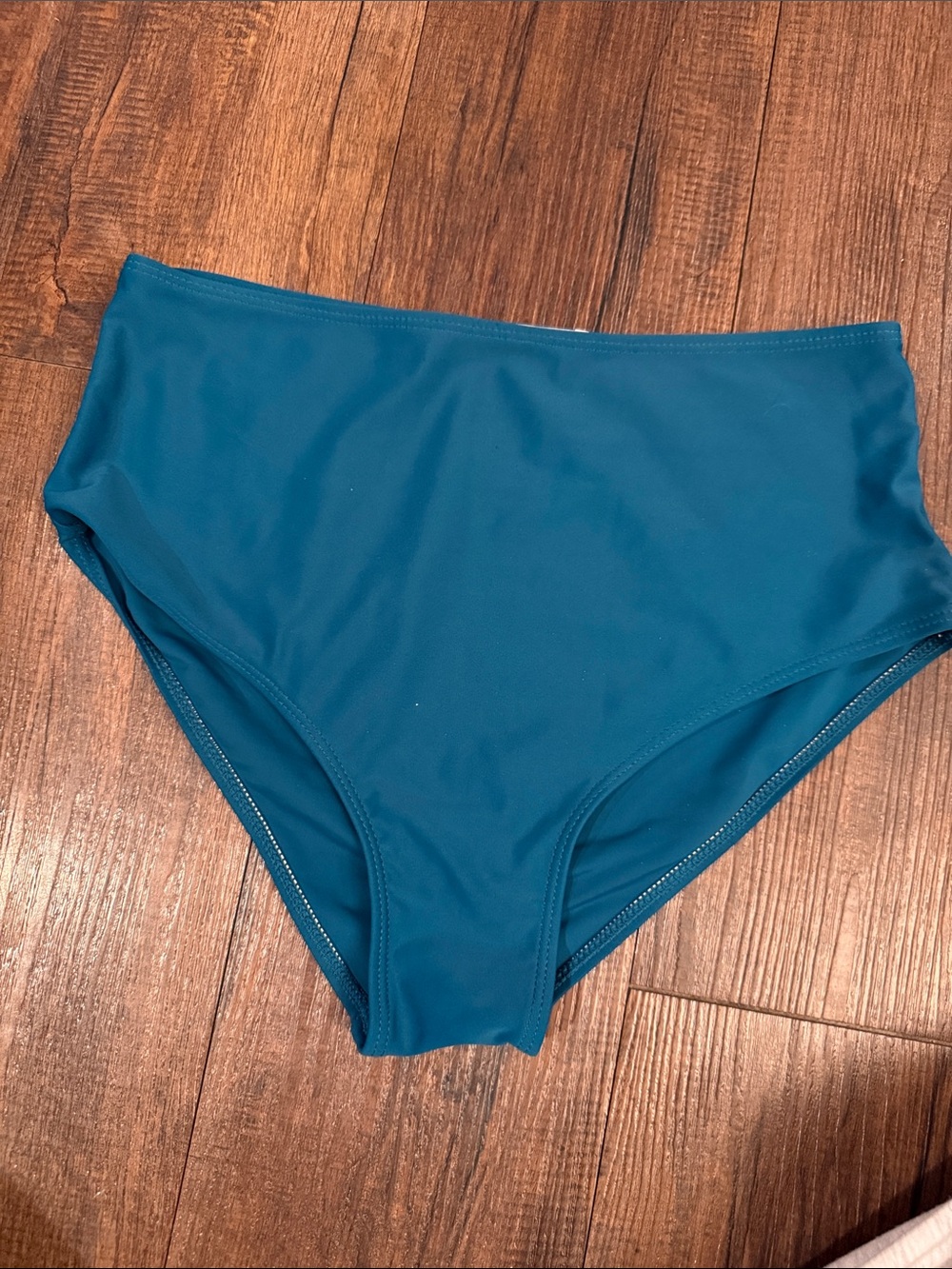 High-Waist Teal Bikini Bottoms